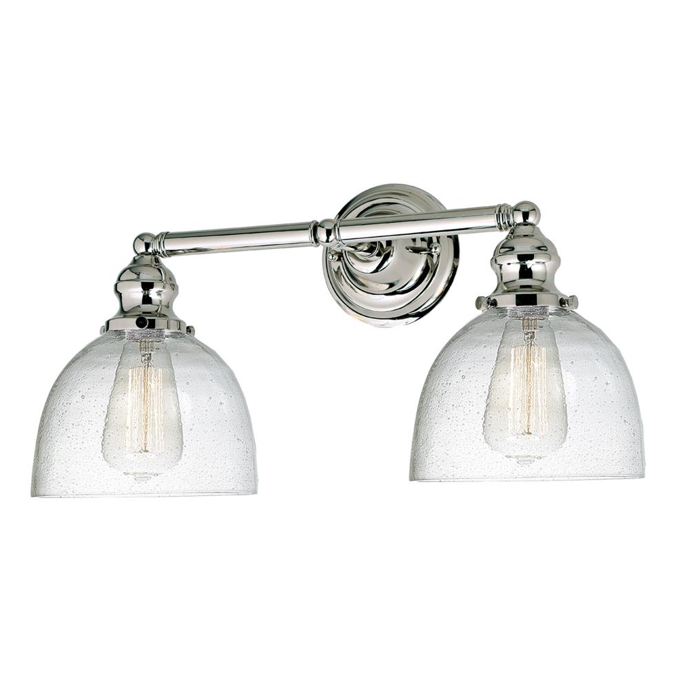 JVI Designs 1211-15 S5-CB Union Square Two Light Clear Bubble Madison Bathroom Wall Sconce  in Polished Nickel